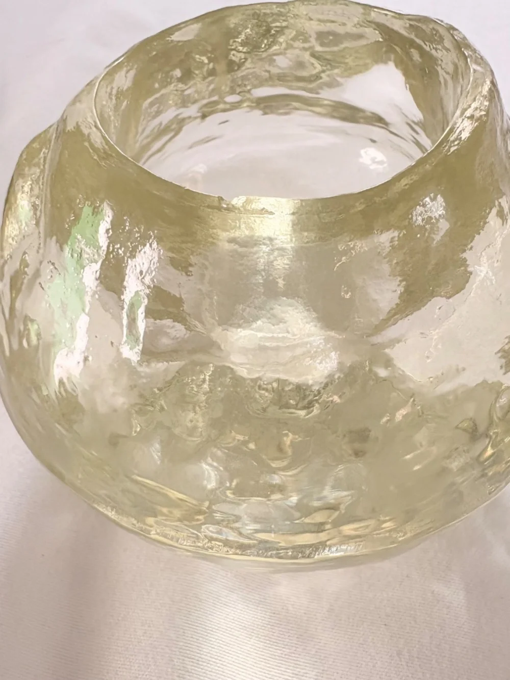 Vintage Kosta Boda Snowball Molded Crystal Votive Candle Holder 3